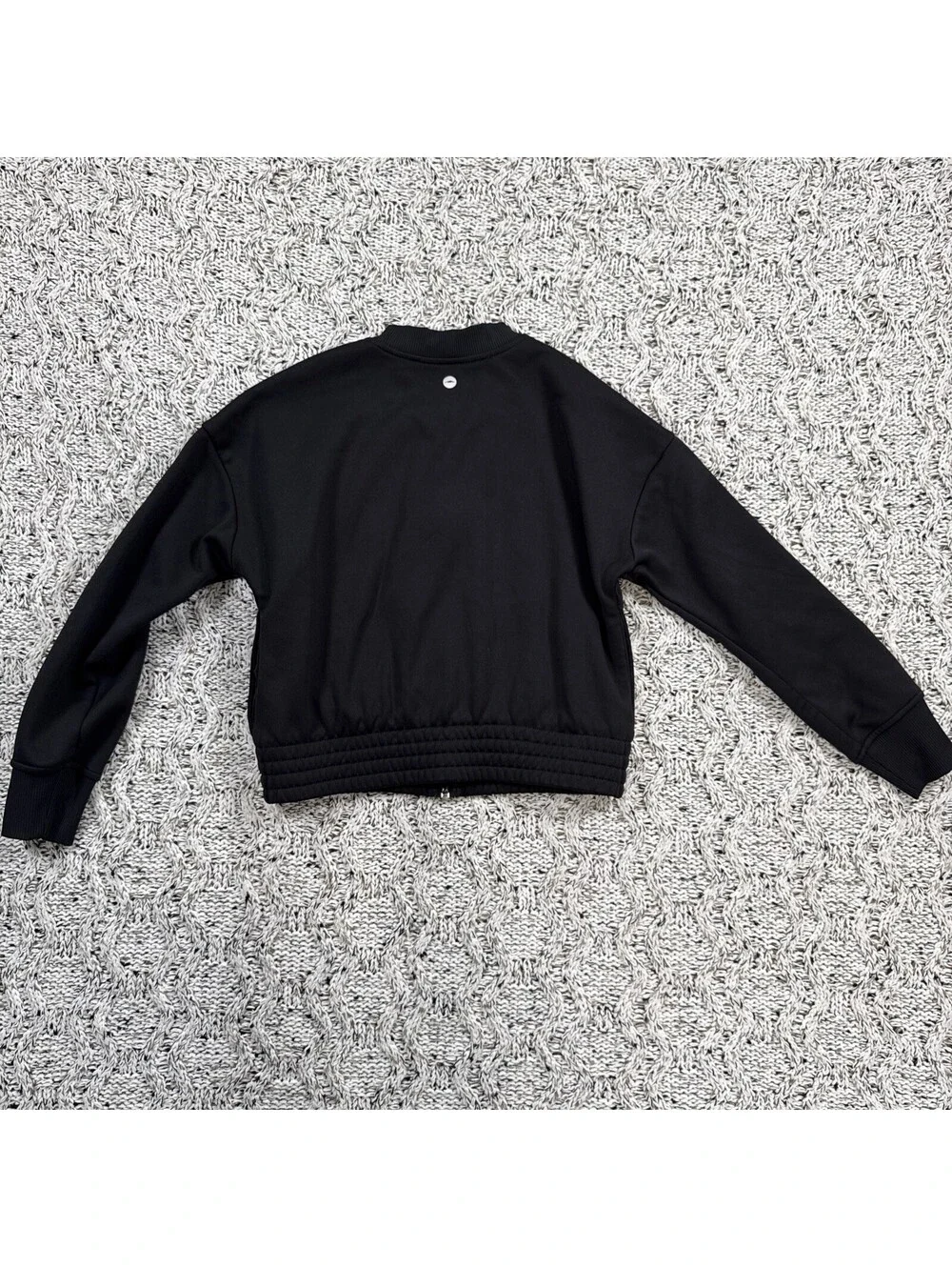 Avia Boys Performance Studio Jacket Size M 7-8 Black Full Zip Long Sleeve Athlet